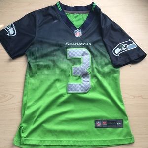 Blue/ Green Wilson Seahawks Jersey Limited Editon